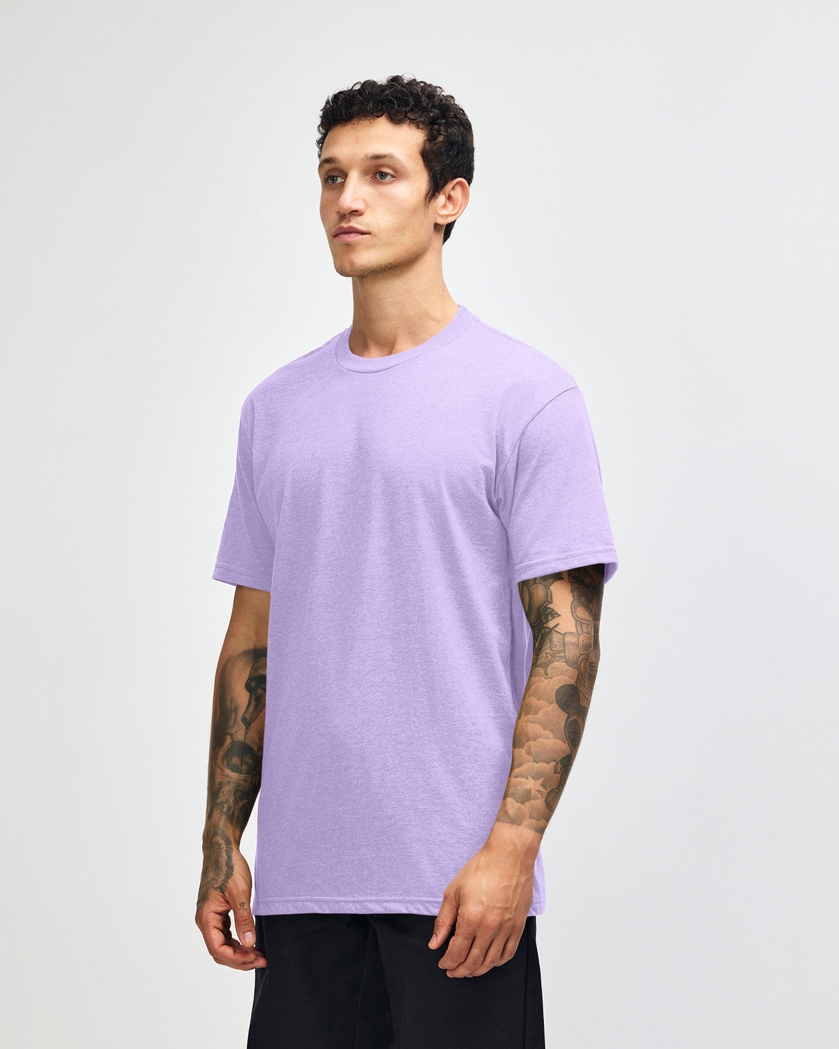 American Apparel Unisex CVC Short Sleeve T-Shirt - Heather Lilac