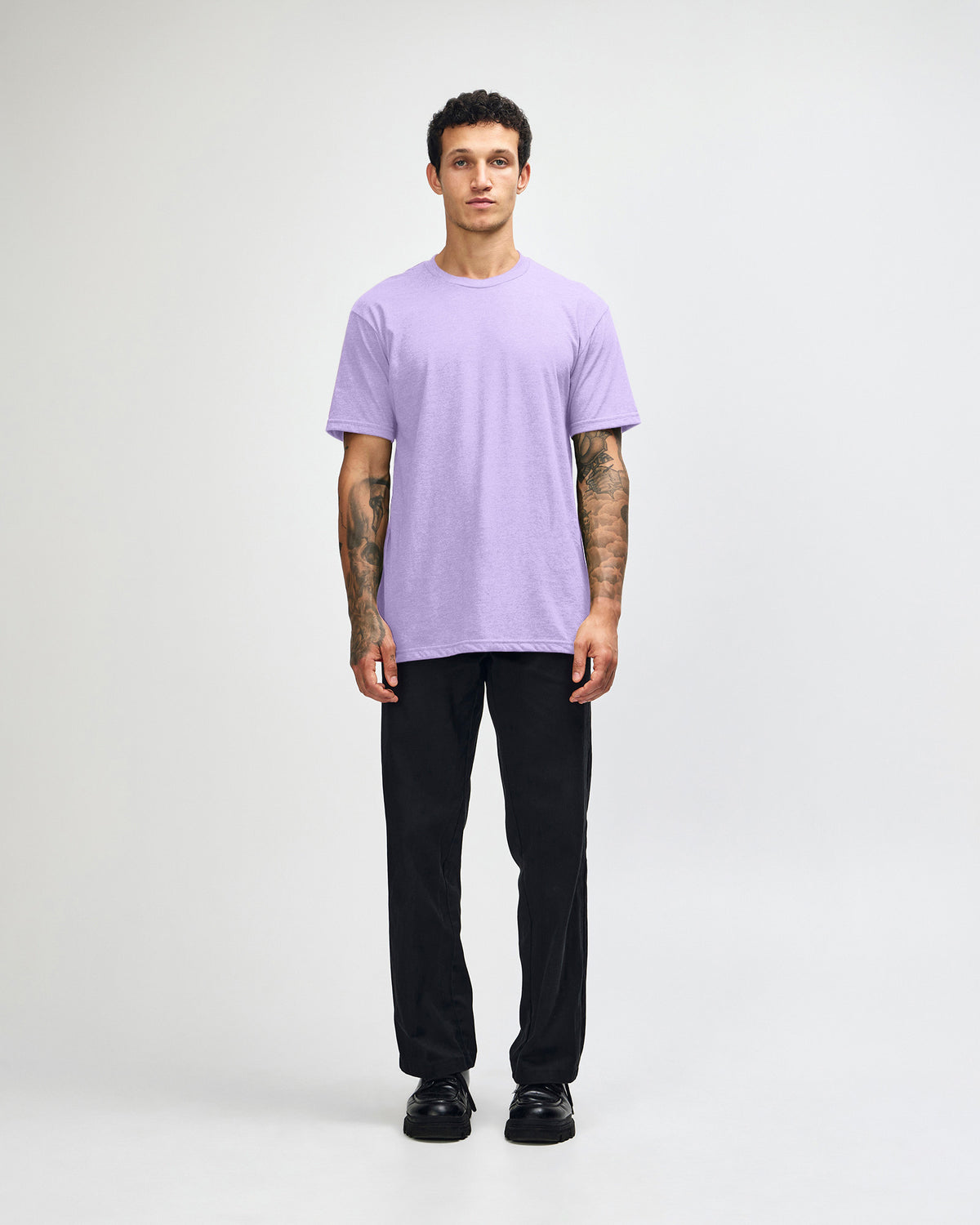 American Apparel Unisex CVC Short Sleeve T-Shirt - Heather Lilac