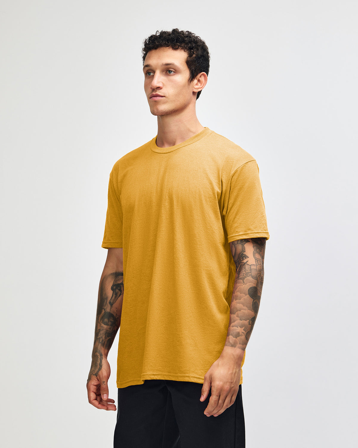 American Apparel Unisex CVC Short Sleeve T-Shirt - Heather Mustard