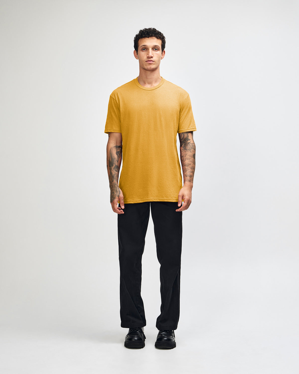 American Apparel Unisex CVC Short Sleeve T-Shirt - Heather Mustard