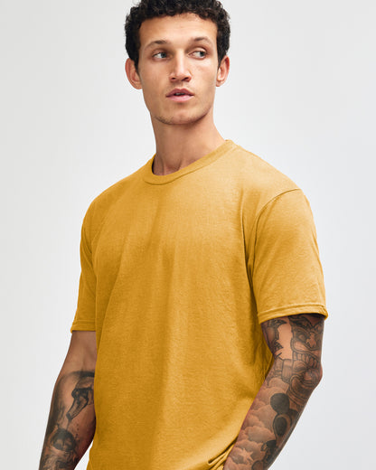 American Apparel Unisex CVC Short Sleeve T-Shirt - Heather Mustard