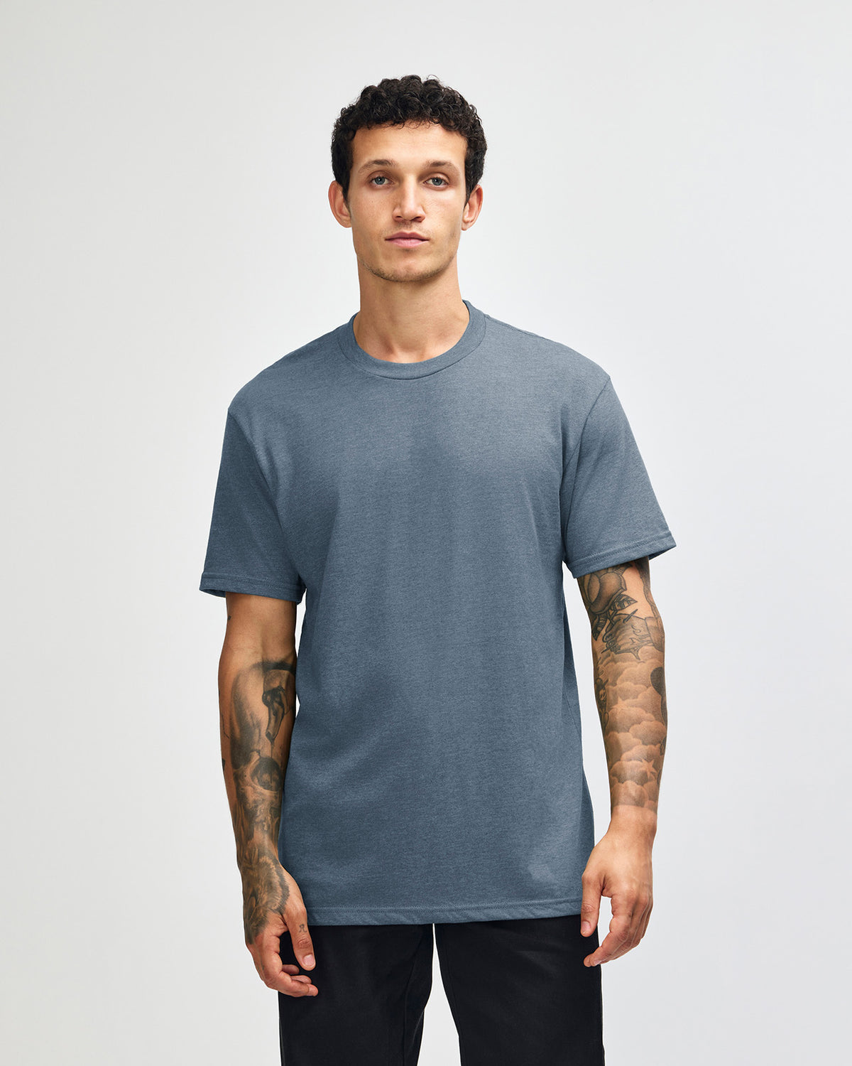 American Apparel Unisex CVC Short Sleeve T-Shirt - Heather Navy