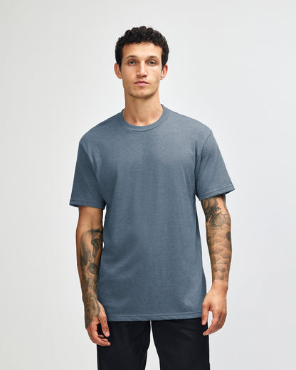 American Apparel Unisex CVC Short Sleeve T-Shirt - Heather Navy