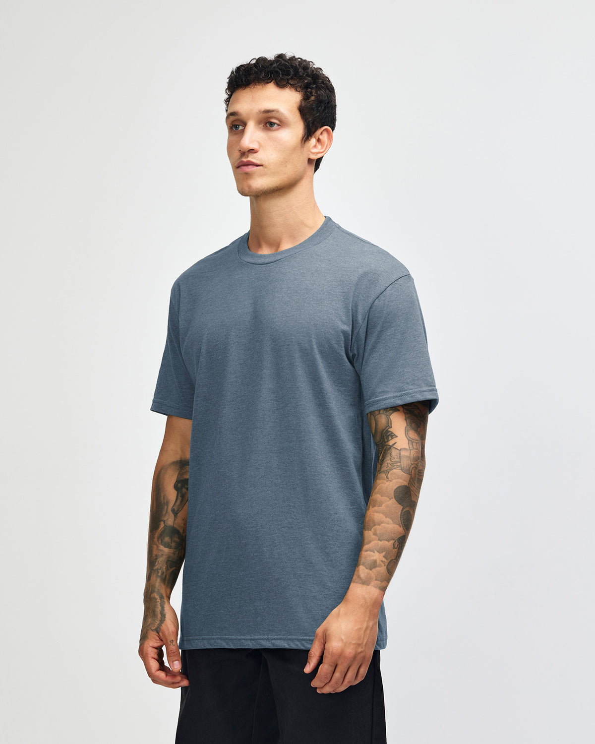 American Apparel Unisex CVC Short Sleeve T-Shirt - Heather Navy