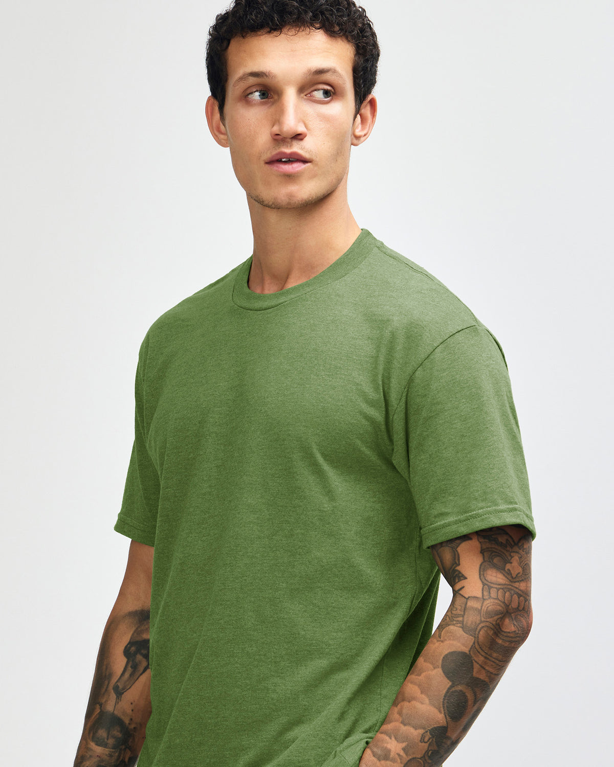 American Apparel Unisex CVC Short Sleeve T-Shirt - Heather Nephrite