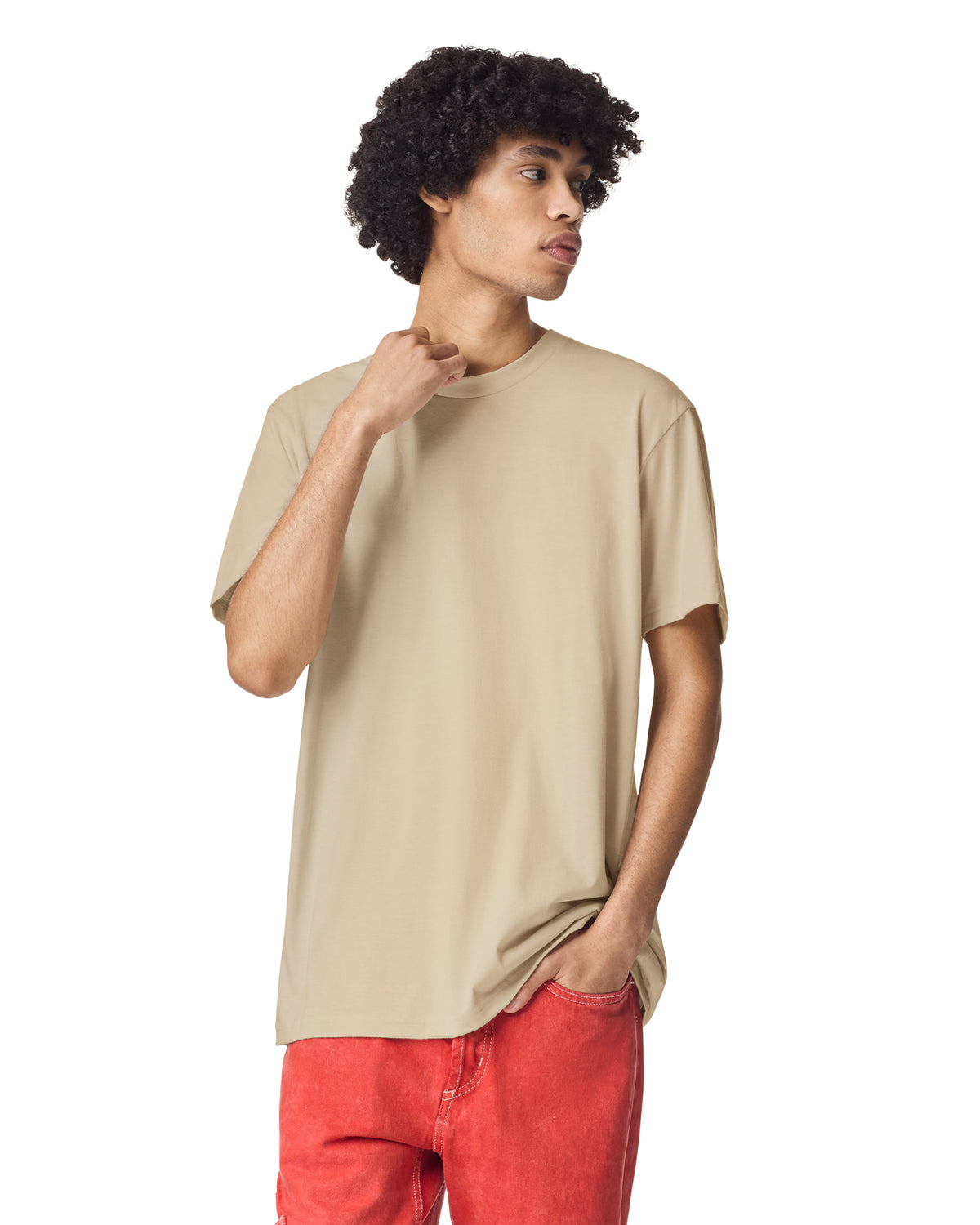 American Apparel Unisex CVC Short Sleeve T-Shirt - Heather Oatmeal