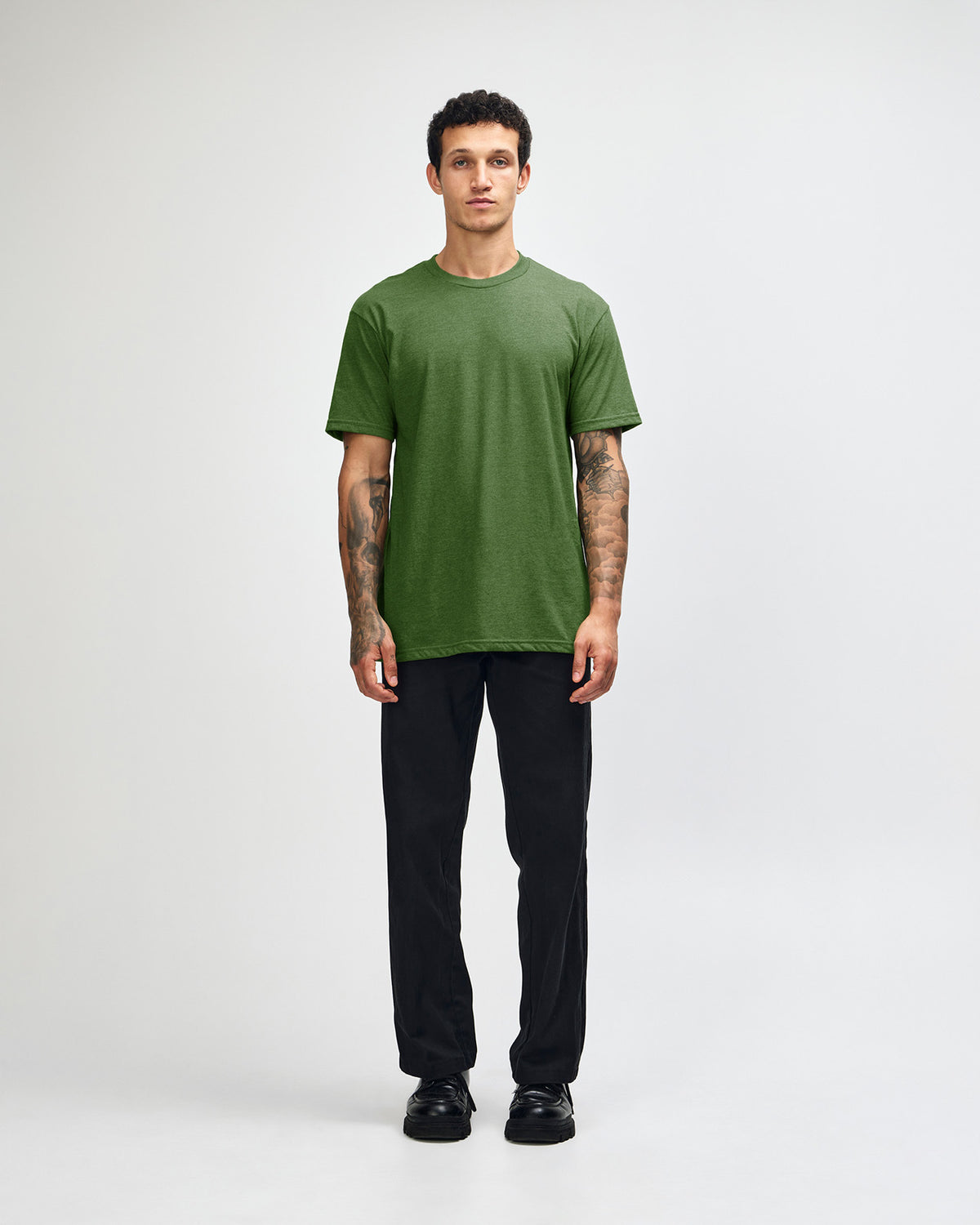 American Apparel Unisex CVC Short Sleeve T-Shirt - Heather Olive