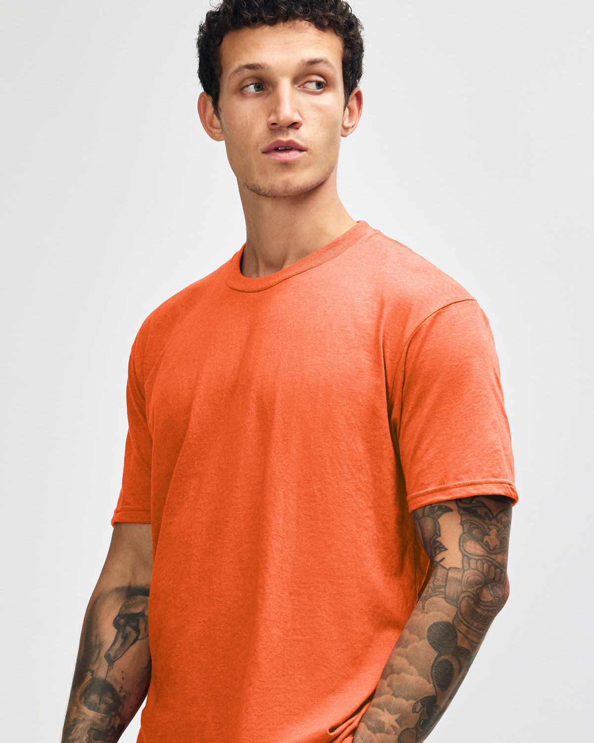 American Apparel Unisex CVC Short Sleeve T-Shirt - Heather Orange