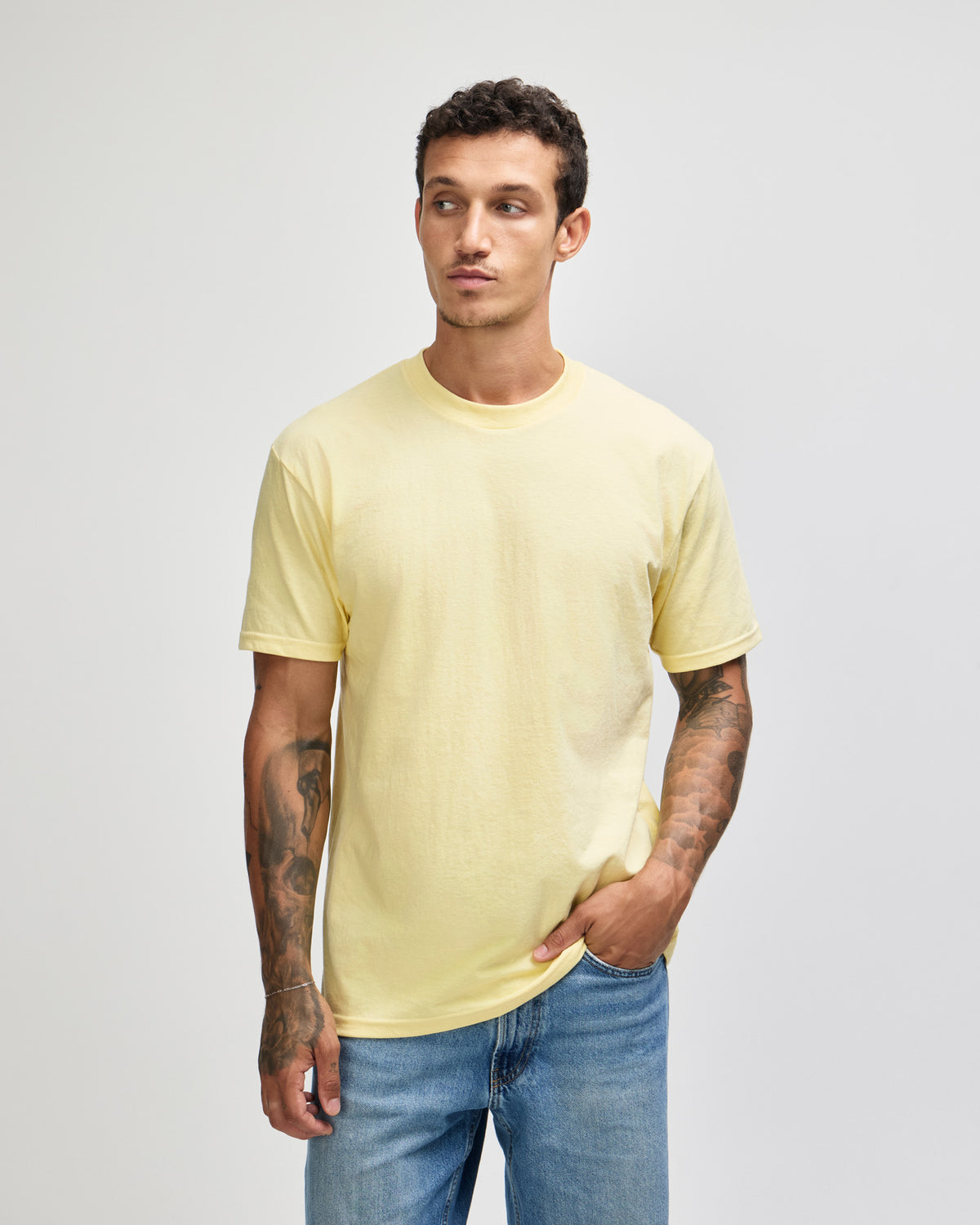 American Apparel Unisex CVC Short Sleeve T-Shirt - Heather Panna Cotta