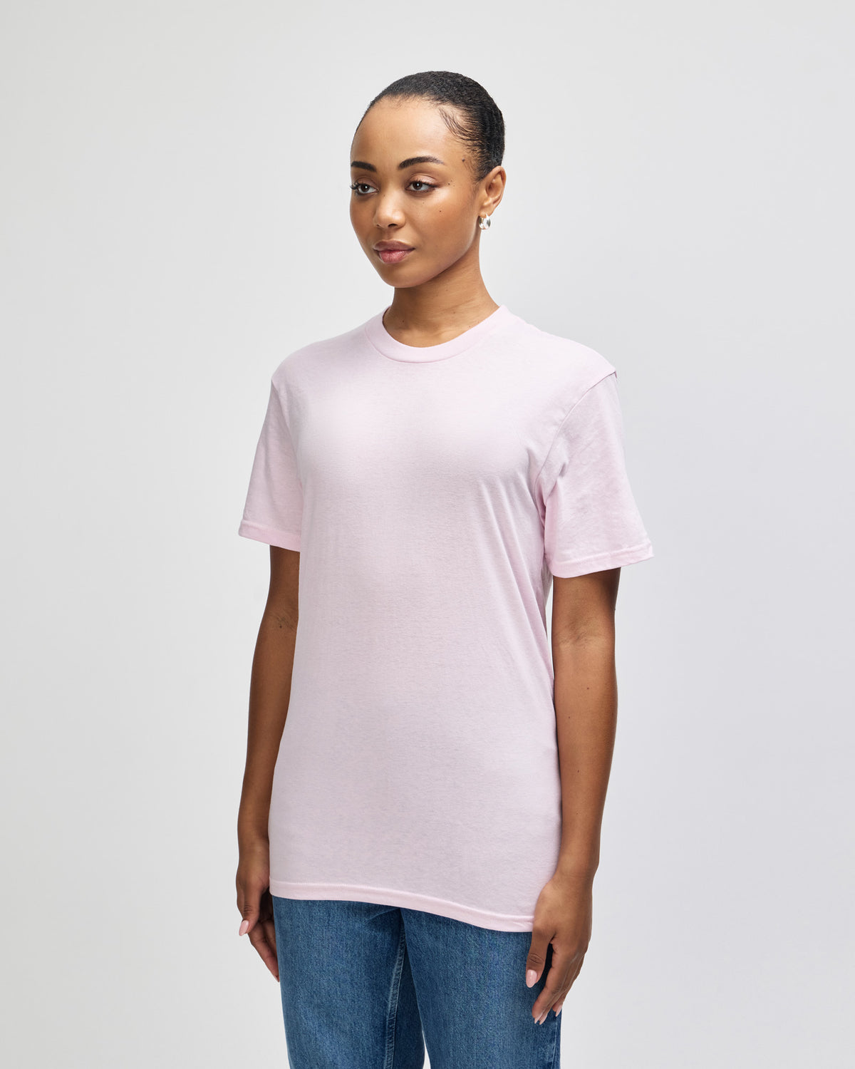 American Apparel Unisex CVC Short Sleeve T-Shirt - Heather Pink