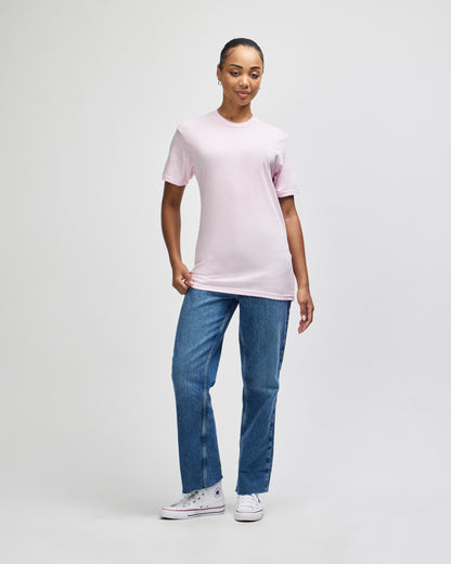 American Apparel Unisex CVC Short Sleeve T-Shirt - Heather Pink