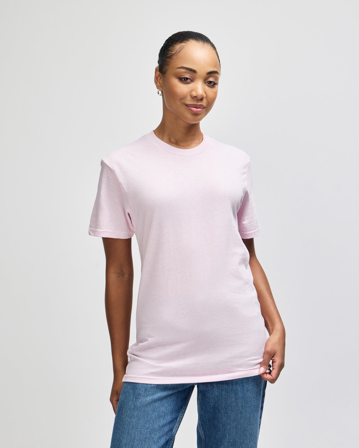 American Apparel Unisex CVC Short Sleeve T-Shirt - Heather Pink