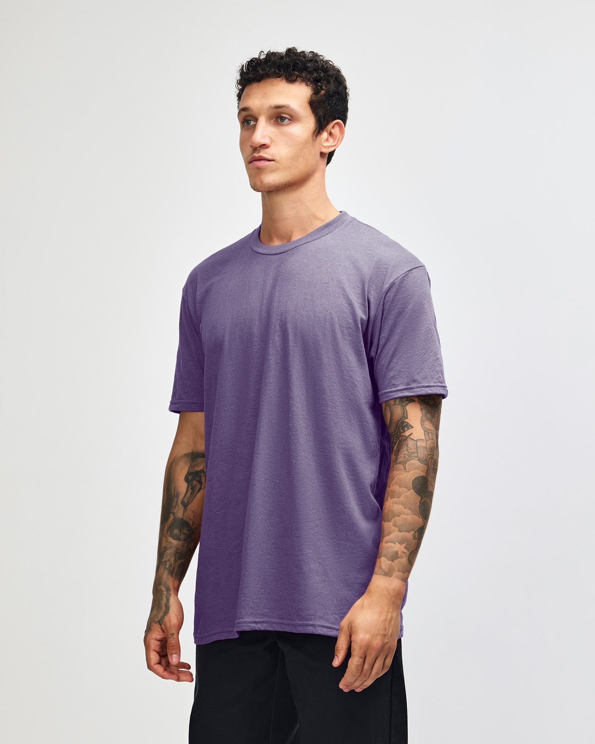American Apparel Unisex CVC Short Sleeve T-Shirt - Heather Purple