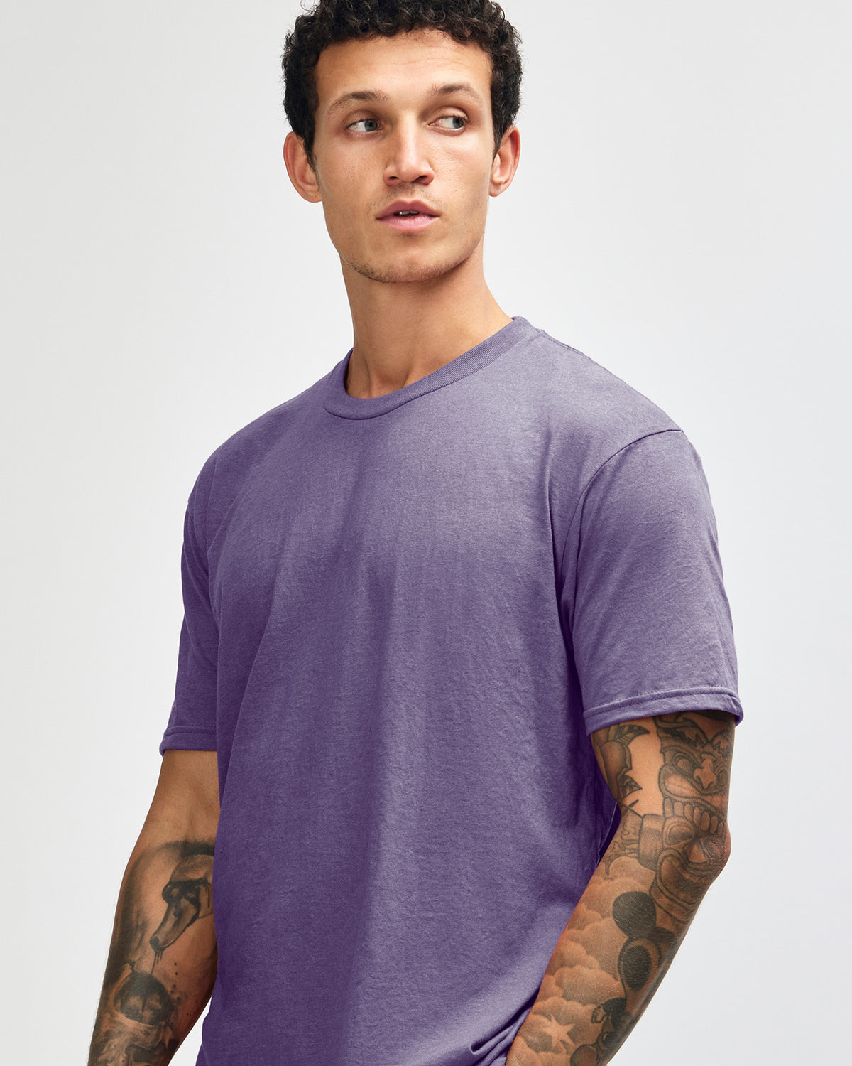 American Apparel Unisex CVC Short Sleeve T-Shirt - Heather Purple