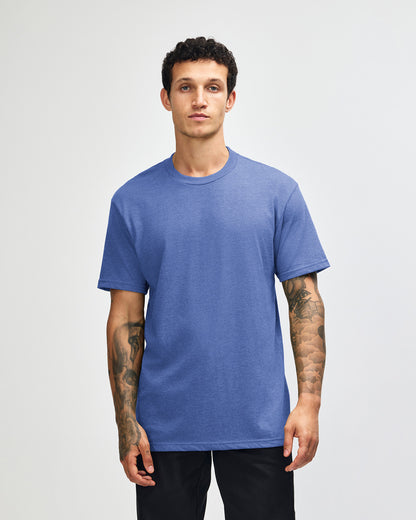 American Apparel Unisex CVC Short Sleeve T-Shirt - Heather Royal Blue
