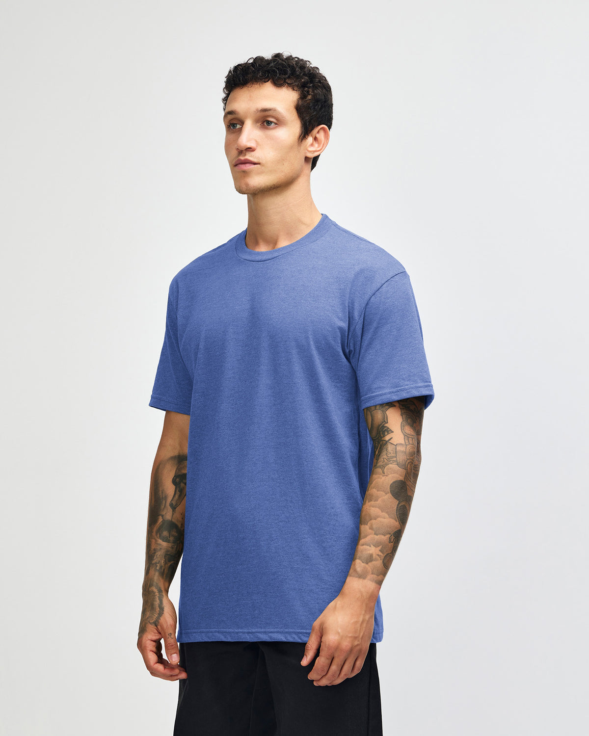 American Apparel Unisex CVC Short Sleeve T-Shirt - Heather Royal Blue