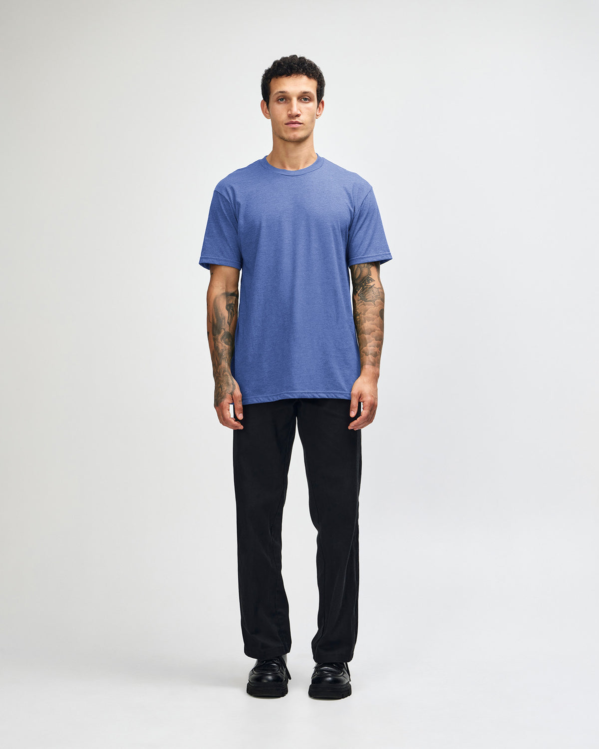 American Apparel Unisex CVC Short Sleeve T-Shirt - Heather Royal Blue