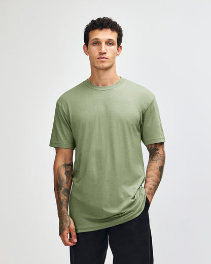American Apparel Unisex CVC Short Sleeve T-Shirt - Heather Sage