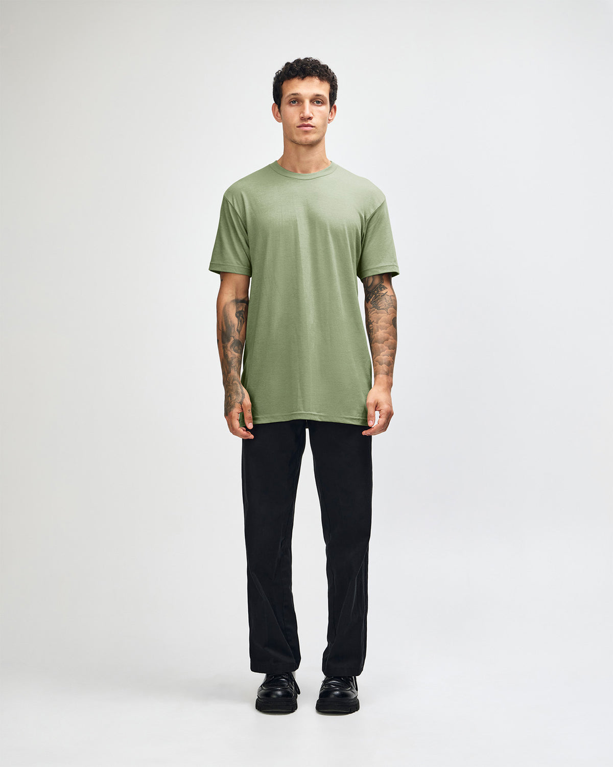 American Apparel Unisex CVC Short Sleeve T-Shirt - Heather Sage