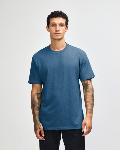 American Apparel Unisex CVC Short Sleeve T-Shirt - Heather Sea Blue