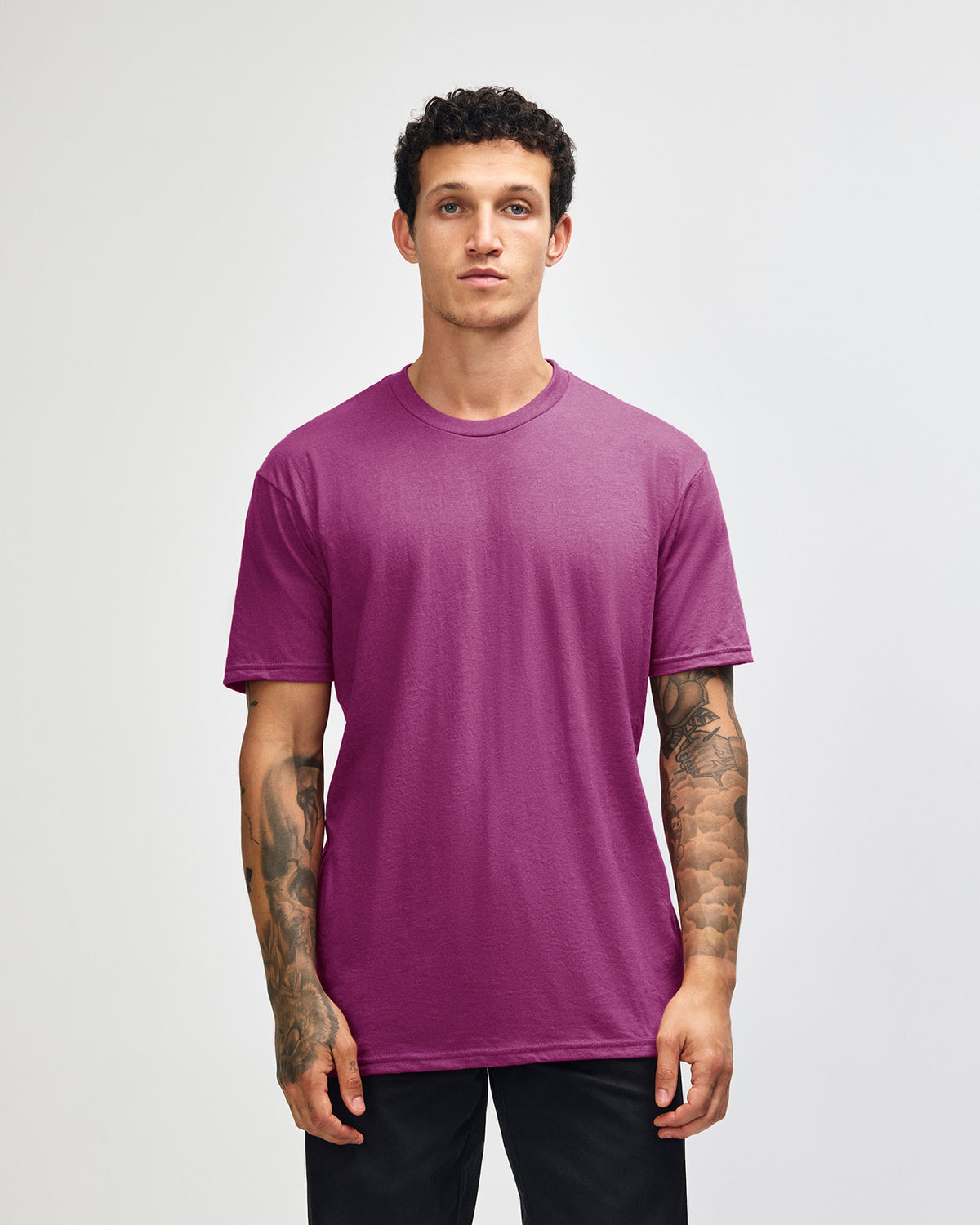 American Apparel Unisex CVC Short Sleeve T-Shirt - Heather Super Pink