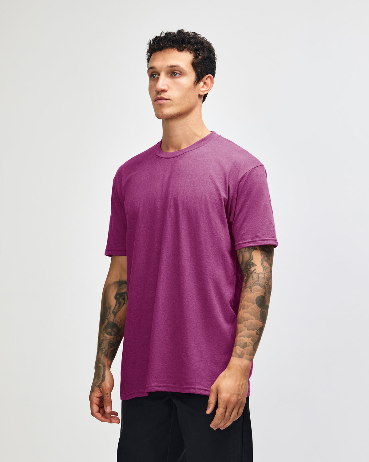 American Apparel Unisex CVC Short Sleeve T-Shirt - Heather Super Pink