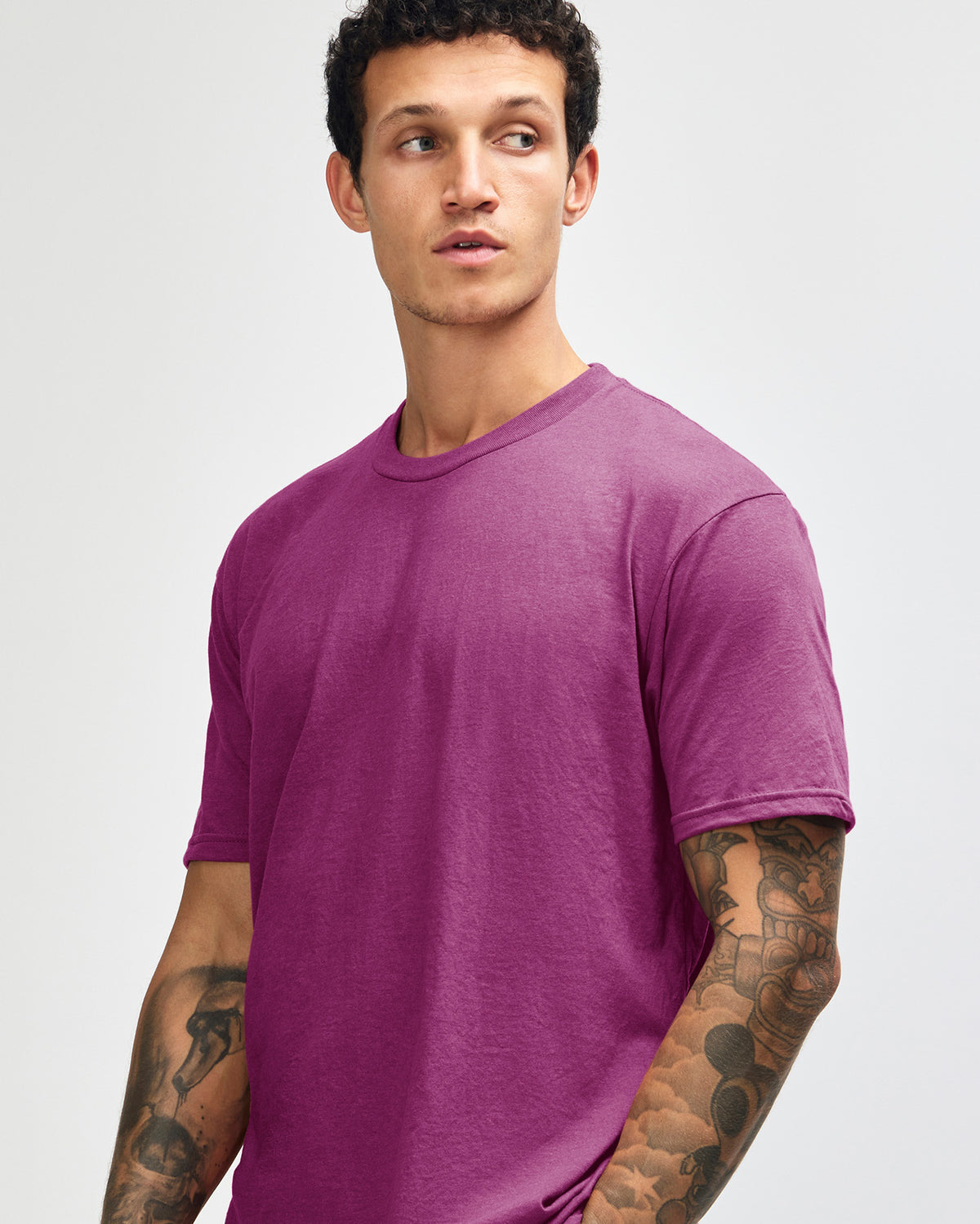 American Apparel Unisex CVC Short Sleeve T-Shirt - Heather Super Pink