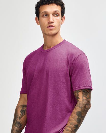 American Apparel Unisex CVC Short Sleeve T-Shirt - Heather Super Pink