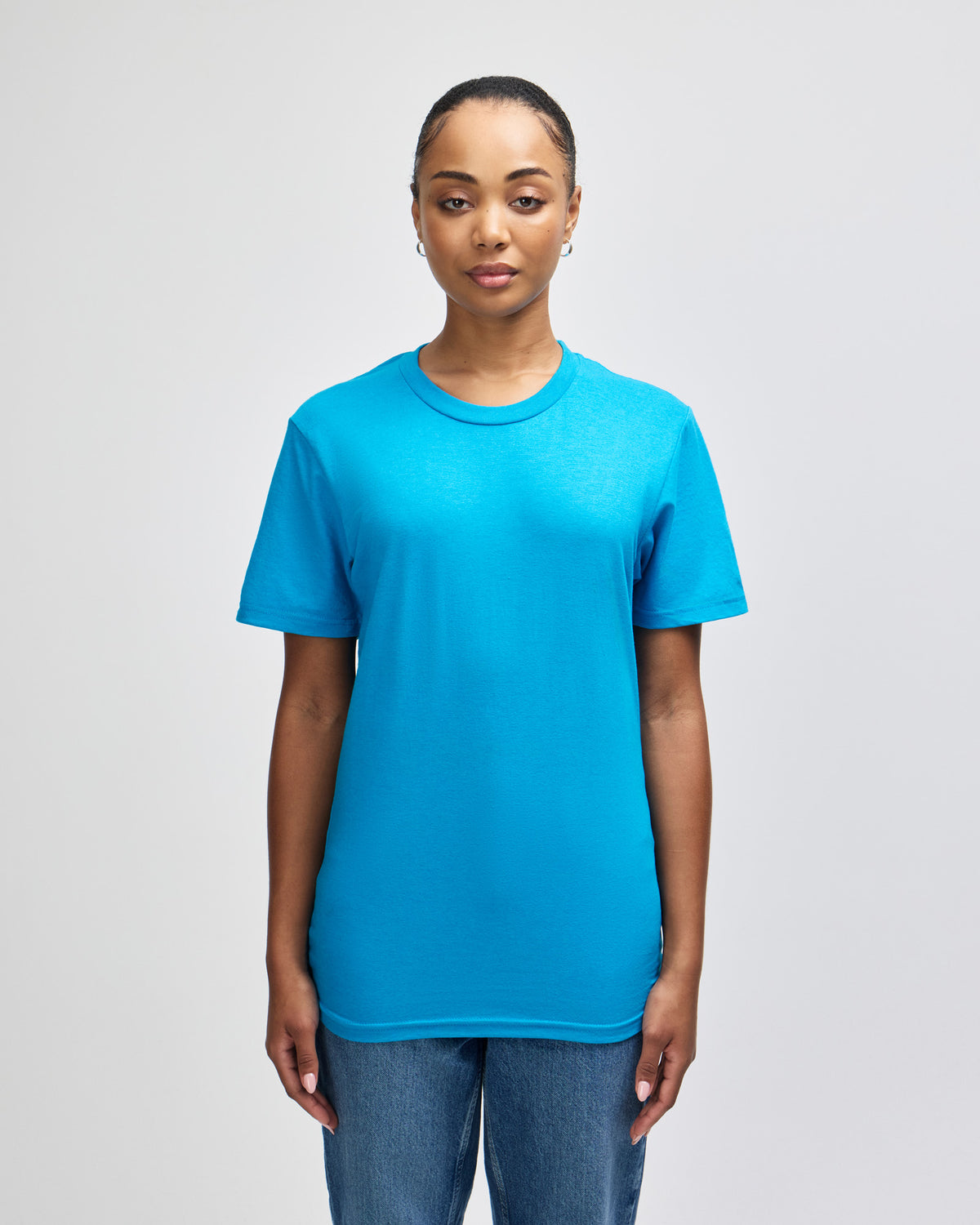 American Apparel Unisex CVC Short Sleeve T-Shirt - Heather Teal