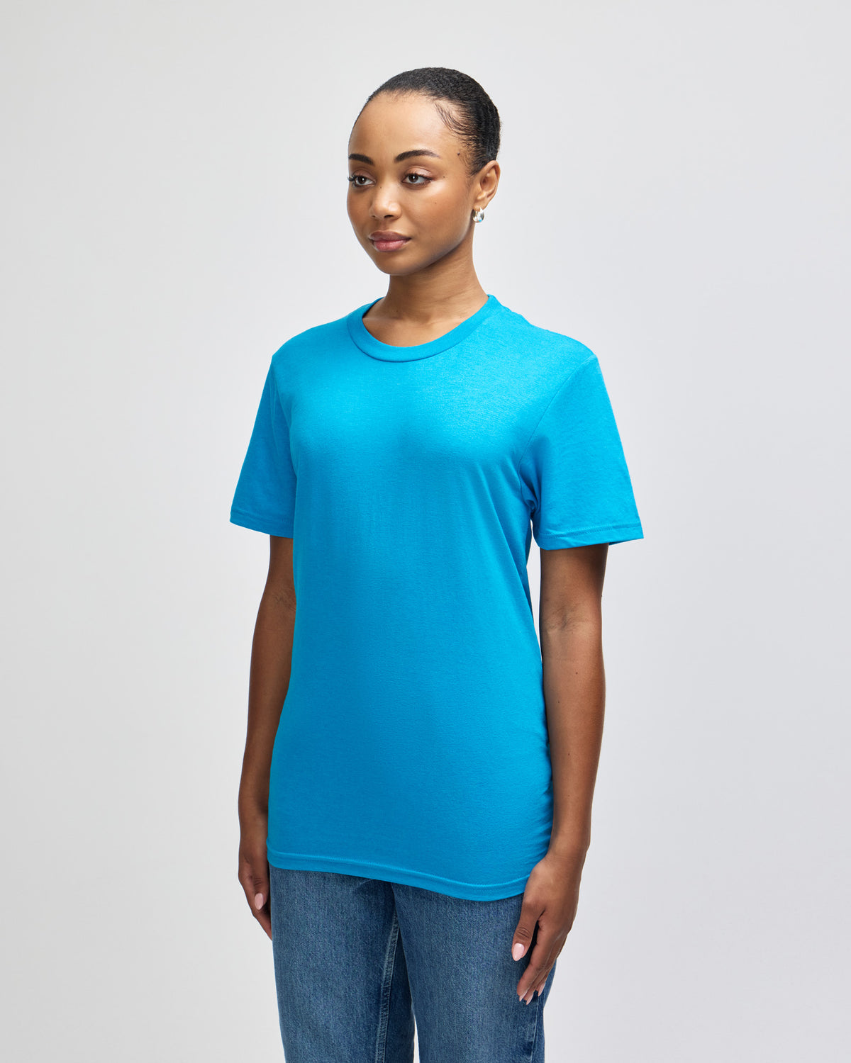 American Apparel Unisex CVC Short Sleeve T-Shirt - Heather Teal