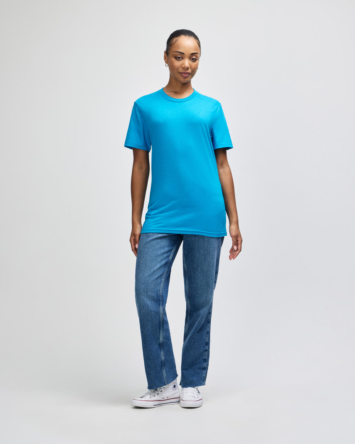 American Apparel Unisex CVC Short Sleeve T-Shirt - Heather Teal
