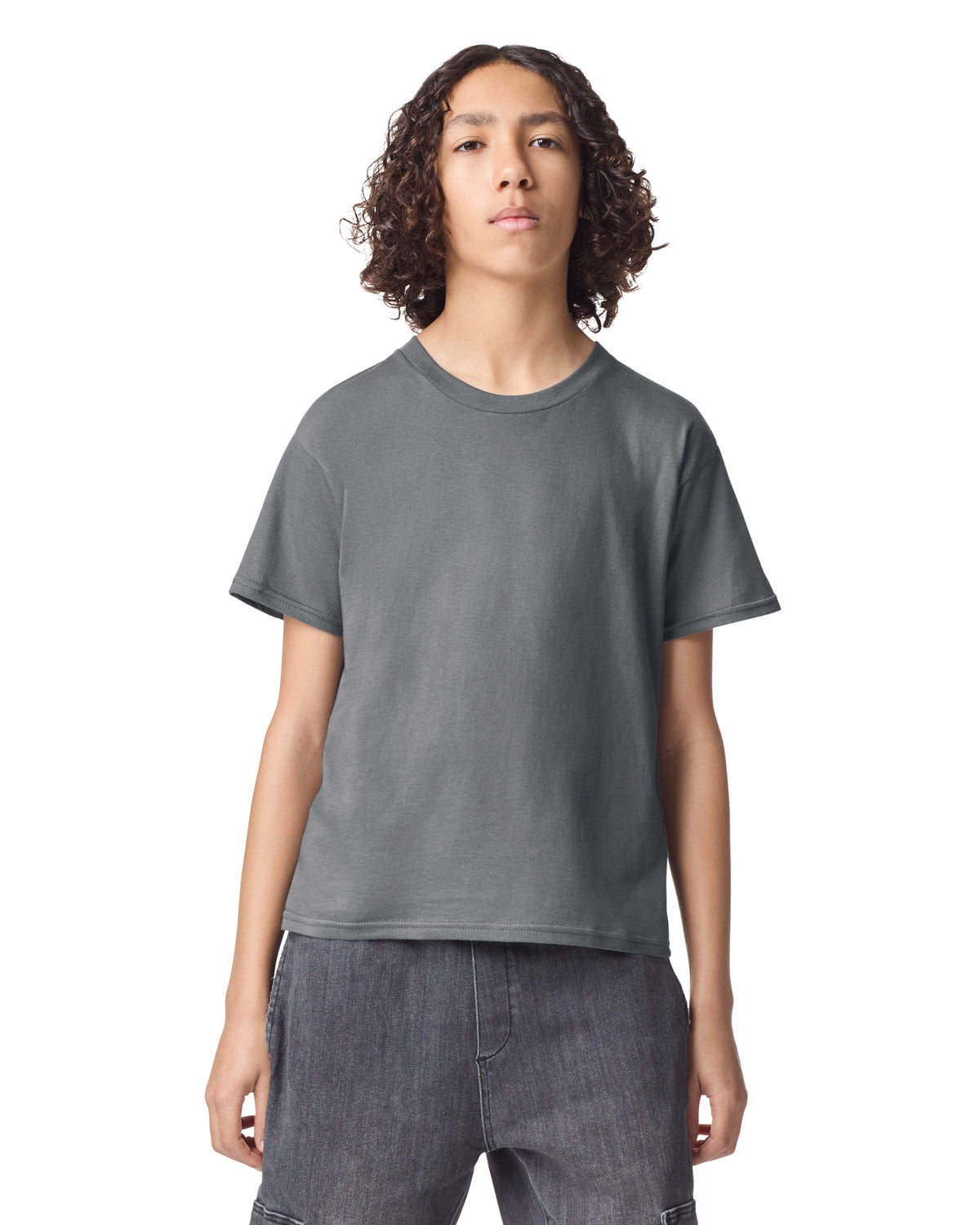 American Apparel Fine Jersey Youth T-Shirt - Asphalt