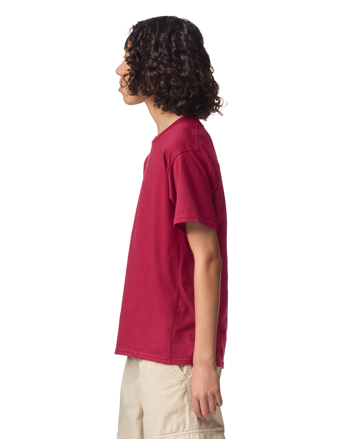 American Apparel Fine Jersey Youth T-Shirt - Cranberry