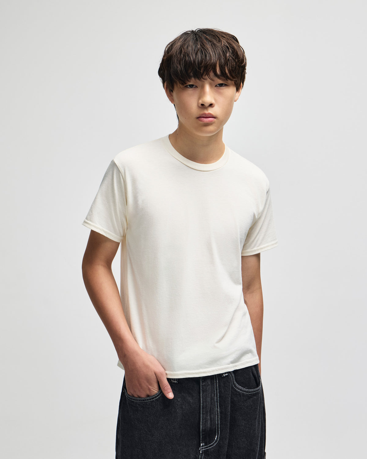 American Apparel Fine Jersey Youth T-Shirt - Cream