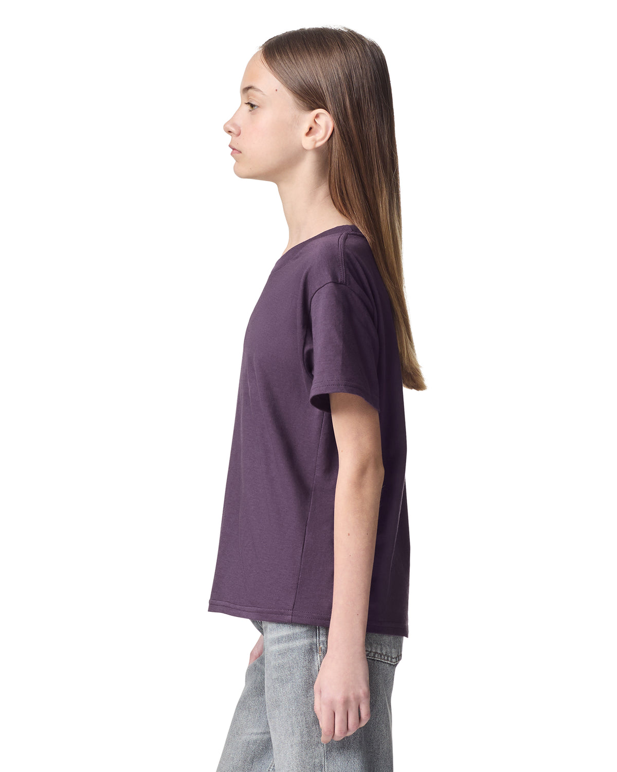 American Apparel Fine Jersey Youth T-Shirt - Eggplant