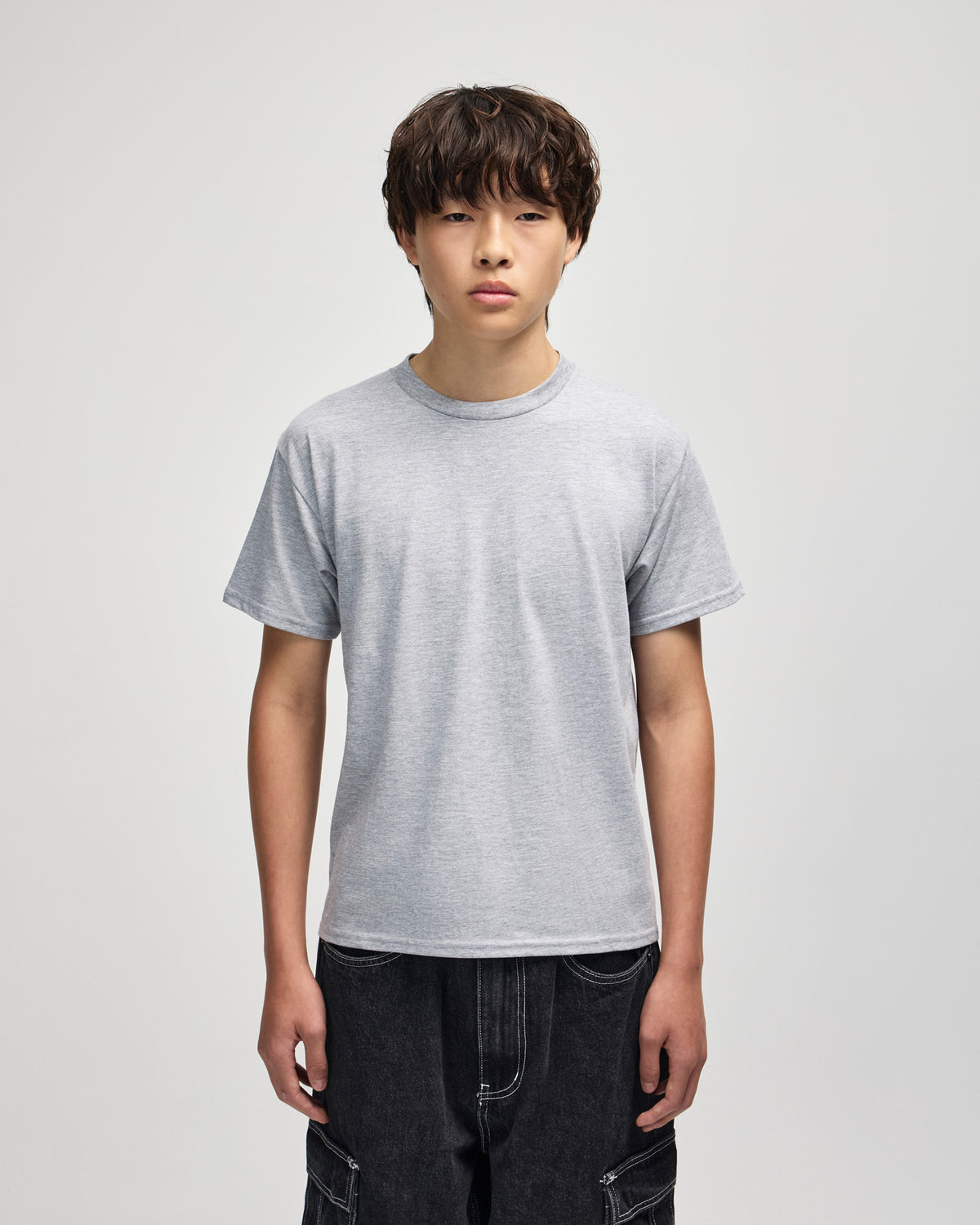 American Apparel Fine Jersey Youth T-Shirt - Heather Grey