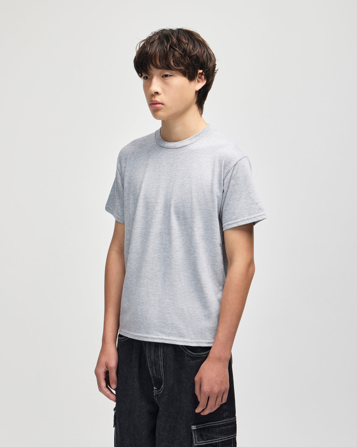 American Apparel Fine Jersey Youth T-Shirt - Heather Grey