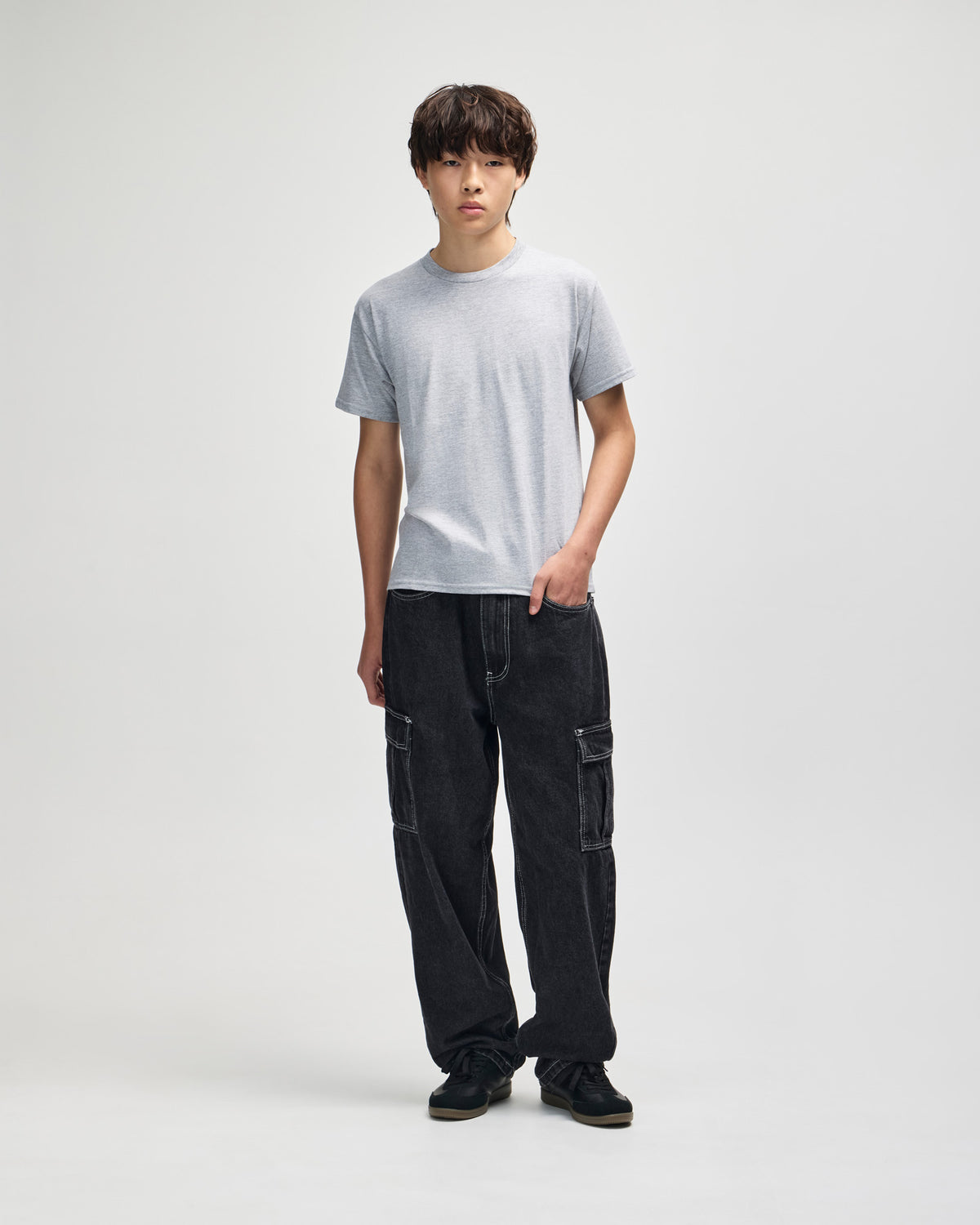 American Apparel Fine Jersey Youth T-Shirt - Heather Grey