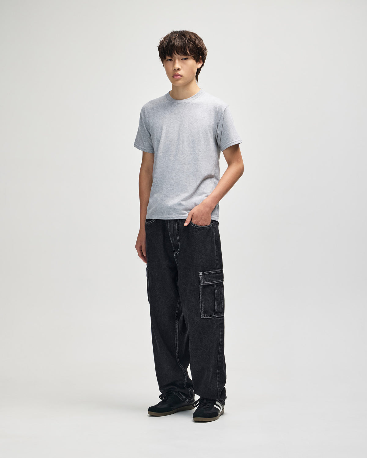 American Apparel Fine Jersey Youth T-Shirt - Heather Grey