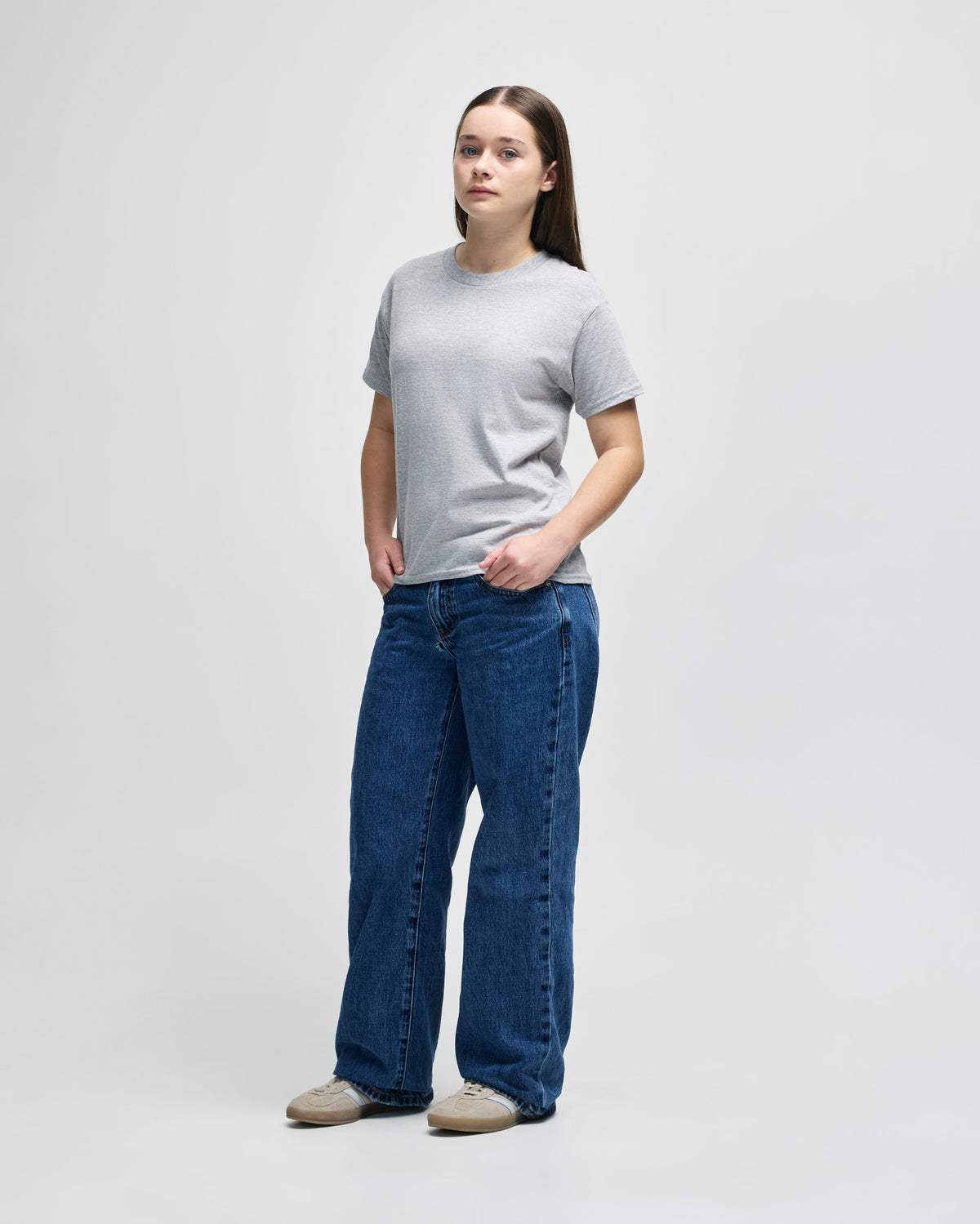 American Apparel Fine Jersey Youth T-Shirt - Heather Grey