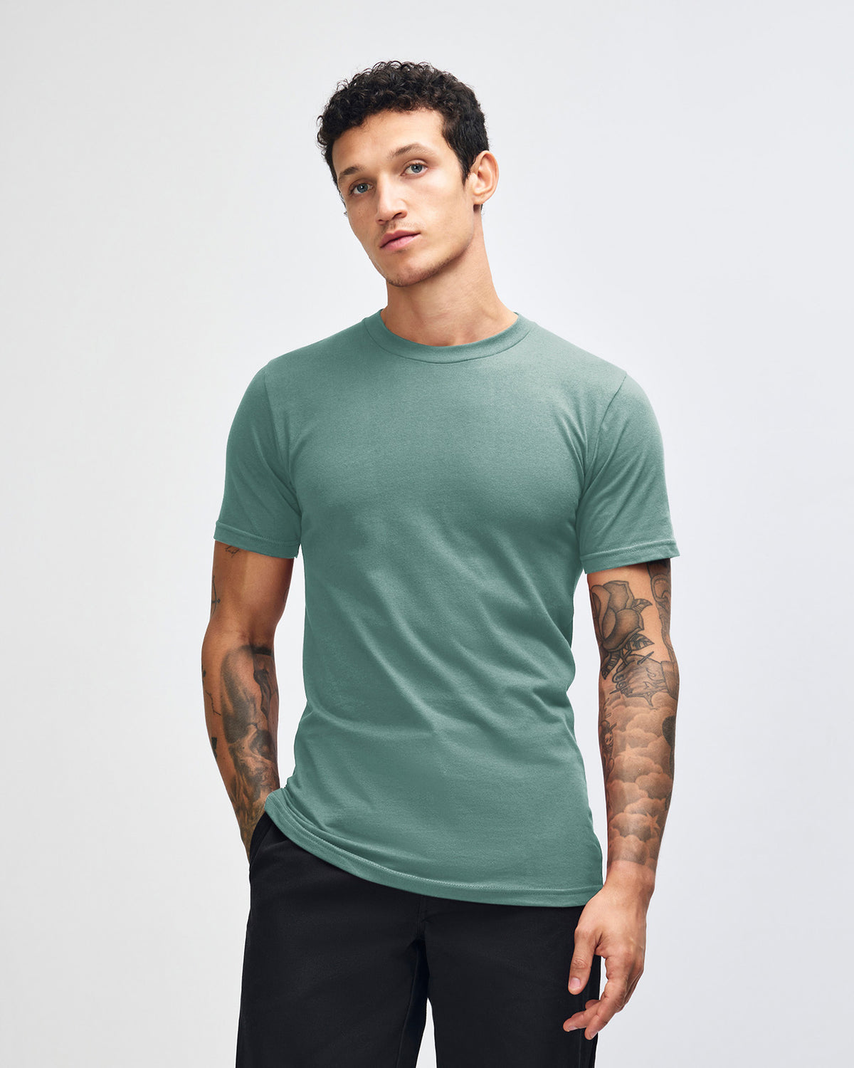 American Apparel Unisex Fine Jersey Short Sleeve T-Shirt - Arctic