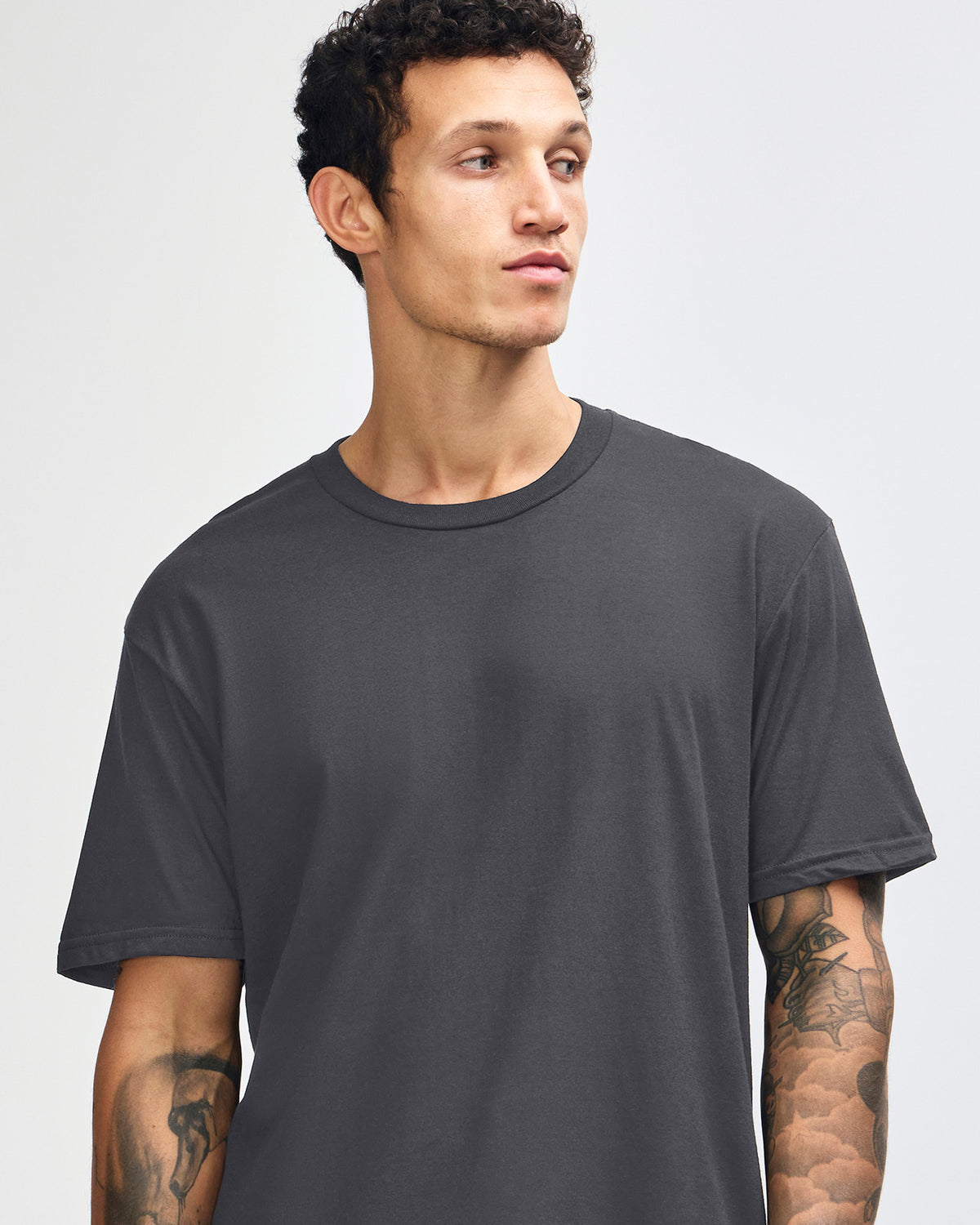 American Apparel Unisex Fine Jersey Short Sleeve T-Shirt - Asphalt