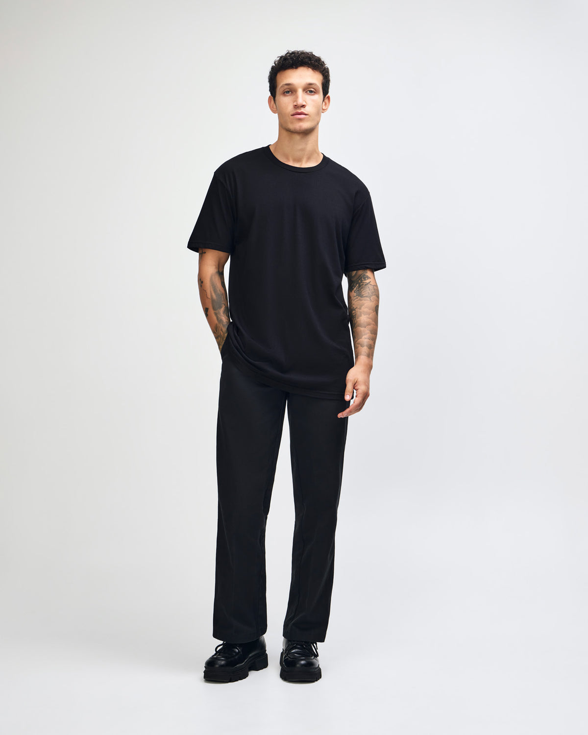 American Apparel Unisex Fine Jersey Short Sleeve T-Shirt - Black
