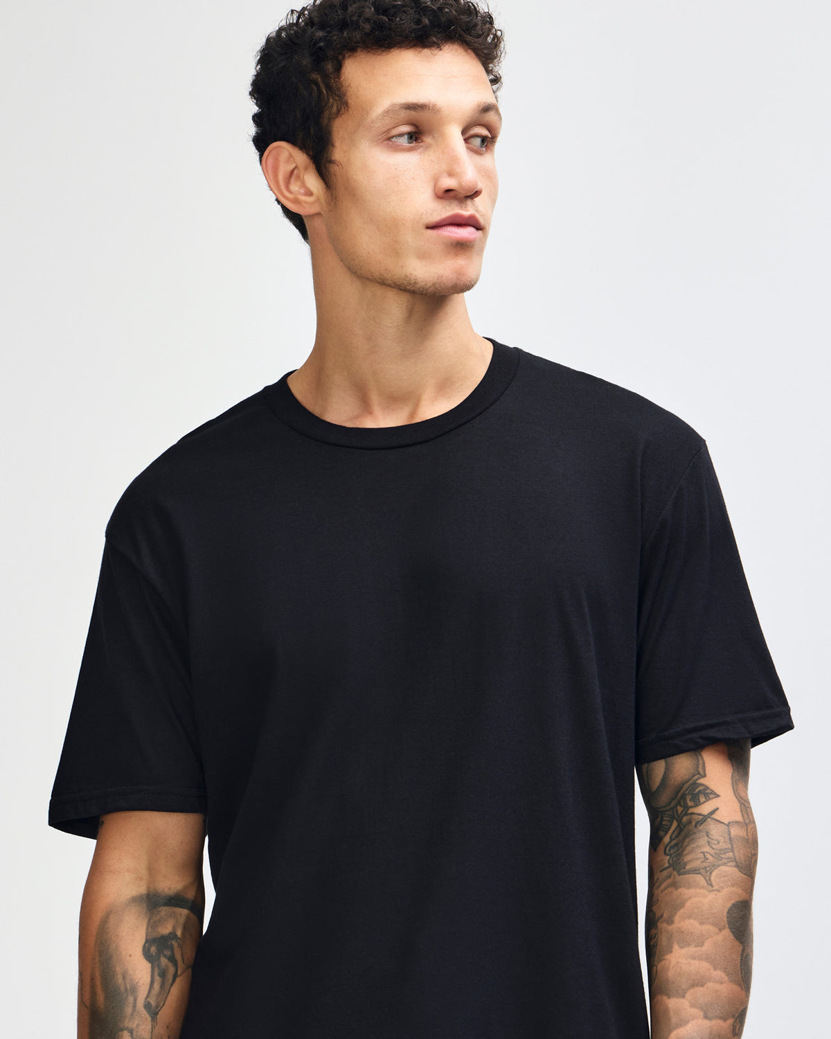 American Apparel Unisex Fine Jersey Short Sleeve T-Shirt - Black