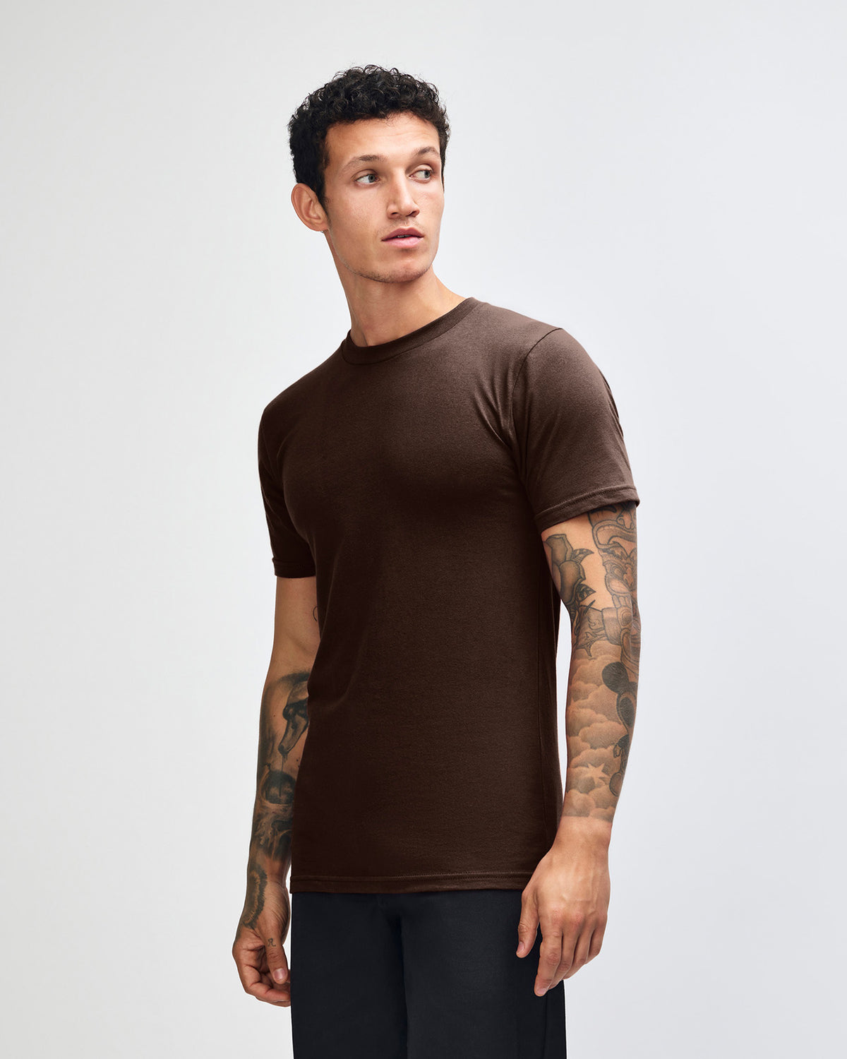 American Apparel Unisex Fine Jersey Short Sleeve T-Shirt - Brown