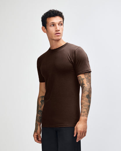 American Apparel Unisex Fine Jersey Short Sleeve T-Shirt - Brown