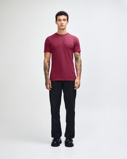 American Apparel Unisex Fine Jersey Short Sleeve T-Shirt - Burgundy