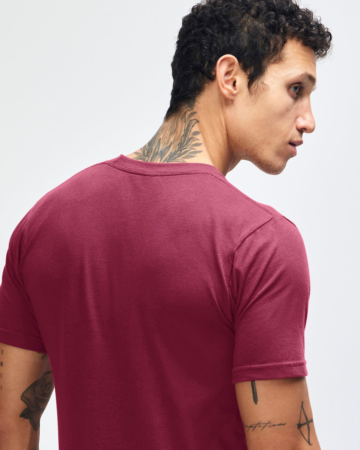 American Apparel Unisex Fine Jersey Short Sleeve T-Shirt - Burgundy