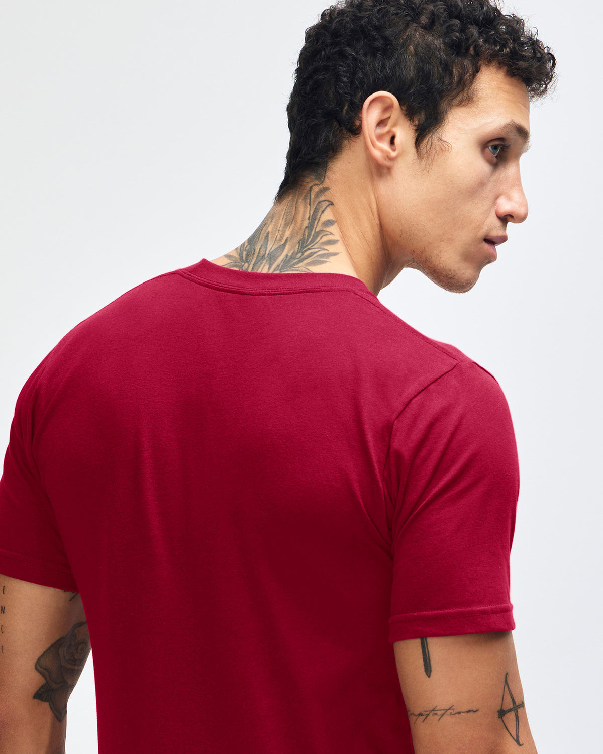 American Apparel Unisex Fine Jersey Short Sleeve T-Shirt - Cardinal