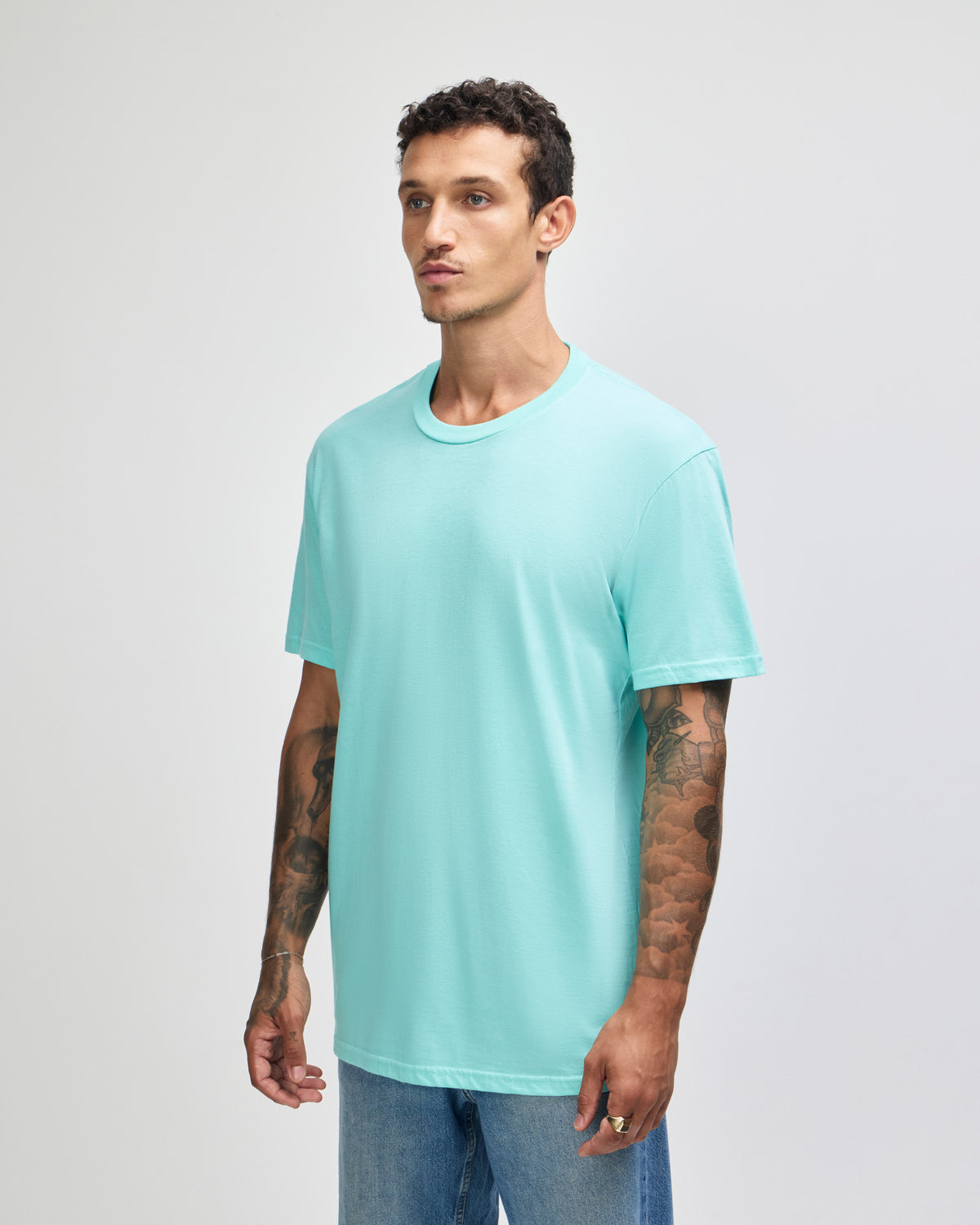 American Apparel Unisex Fine Jersey Short Sleeve T-Shirt - Celadon